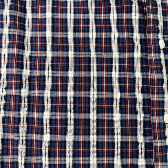 Ben Sherman Men's Blue, White and Red Plaid Tailored Slim Fit Shirt‎ 15.5 - Picture 6 of 9
